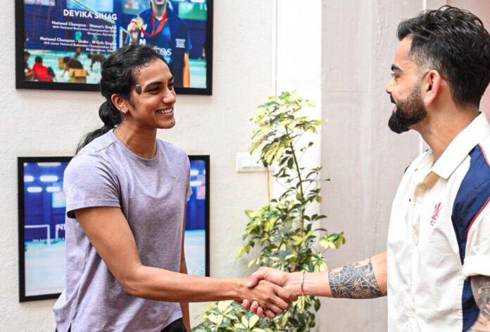 PV Sindhu and Virat Kohli together at an event